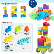 Toddler Soft Blocks, Children's Building Blocks, Large Creative Stacking Blocks 20pcs Set STEM Toddler Toys Gift, Educational Baby Blocks Colorful Soft Blocks Set - Multicolor - View 10