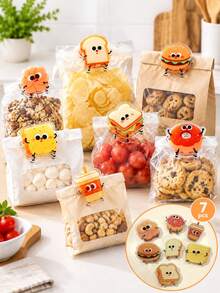 7/1pc Cute Cartoon Food Pattern Sealed Clips, Acrylic Material, Secure Sealing & Reusable, Kitchen Snack Freshness Clips, Snack Bag Sealer, Desktop Photo Memo Clips, Home Storage Accessories, Bag Sealing Clips, Food Bag Clips, Snack Bag Sealer, Acrylic Clips, Cute Cartoon Clips, Kitchen Storage Accessories, Photo Paper Clips, Notebook Clips, Food Storage Organizer, Food Storage Clips - Multi-color 2 - View 2