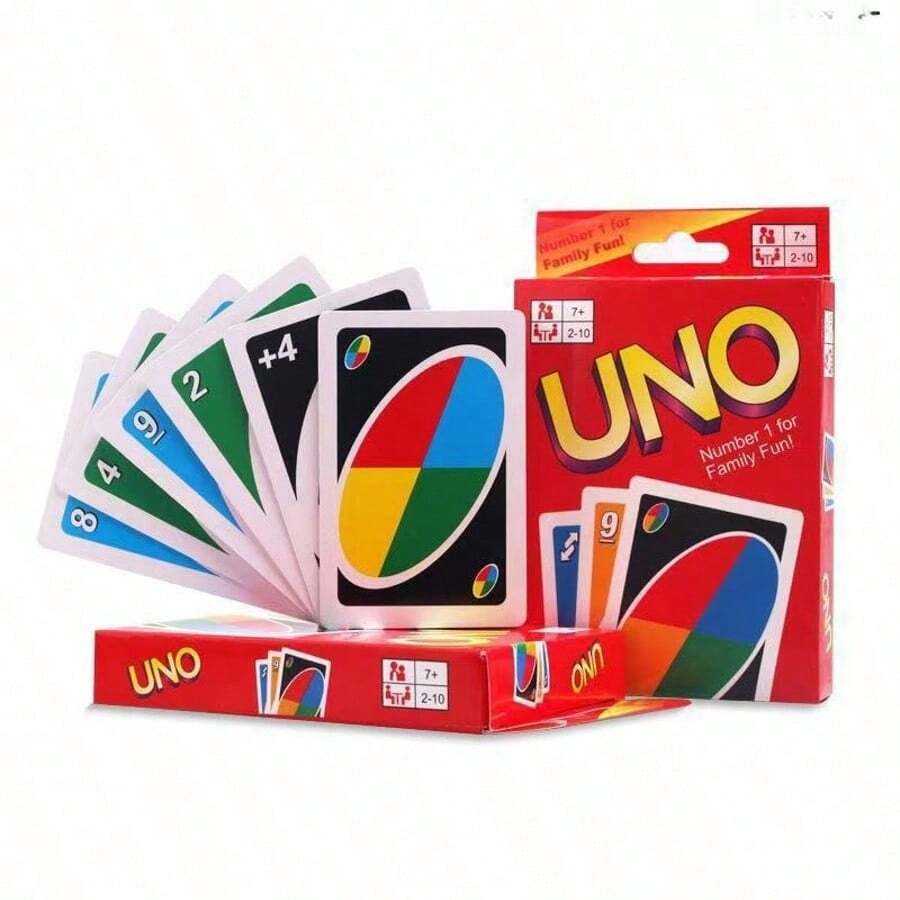 1pc Classic Original UNO Colorful Number Card Game, Multi-Color Functional Cards With Special Skip, Reverse, Draw Rules, Portable Interactive Tabletop Game, Suitable For Family Travel, Holidays, Friends Gathering, Leisure Night, Party Entertainment - Multicolor - View 1