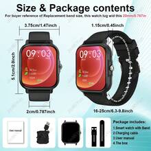 Full Touch Screen Smartwatch, 1.83-Inch HD Display, Multiple Sports Modes, Remote Camera Control, Wireless Calling Support, Step Tracking, Built-In 180mAh Battery, Music Control, Weather Forecast, Alarm Clock, Message Notifications, Compatible With Android And IOS, Perfect Holiday Gift - View 10