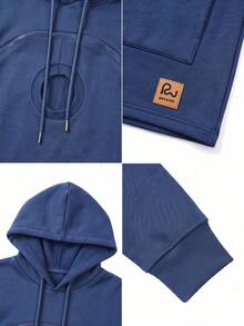 Wajib Dimiliki Bagi Pemilik Hewan Peliharaan, Hoodie Wanita Kasual Berbahan Fleece dengan Resleting dan Tali Serut, Potongan Longgar untuk Pakaian Sehari-hari, Musim Gugur dan Musim Dingin, Busana Musim Dingin - Navy Blue - View 8