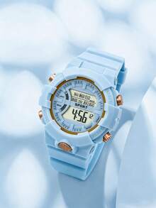 This New 2026 Digital Sports Watch Features LED Backlight, Stopwatch And Alarm Functions, Suitable For Teenagers And Boys. Ideal Gift. - Multicolor - View 3