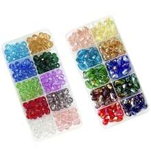 10 Grids Mixed Color Faceted Water Drop Glass Beads Kit, DIY Craft Beads For Earring Pendant Jewelry Making - A - View 8