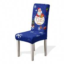 1/2/4/6pcs Christmas Print Chair Covers, Cartoon Holiday Atmosphere Decorative Dust-Proof Elastic Full-Coverage Chair Covers - Multicolor - View 15