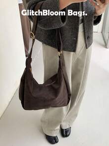 Korean Style Matte Vintage Shoulder Bag For Women 2026 New Autumn/Winter Versatile Crossbody Bag Large Capacity Commuter Tote Bag - Coffee - View 1