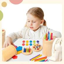 Juguete Montessori Madera Sensorial Educativo 1-3 Años - Multicolor - Ver 9