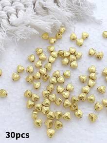 Mixed Set (50/30 Pcs) Bright Gold Spacer Beads – DIY Jewelry Findings For Bracelets, Necklaces, And Earrings - Gold - View 13