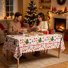 1-Piece/3 Pieces54x108 Inch Santa Claus Themed Disposable Tablecloth - For Merry Christmas Party Decorations And Supplies - Color - View 4