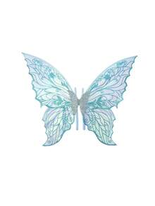 Colorful Laser Double-Layer Butterfly Wings Back Decor, Forest Style Fairy Wings Girl Birthday Party Photo Prop, Halloween Cosplay Fairy Angel Wings Accessory - View 19