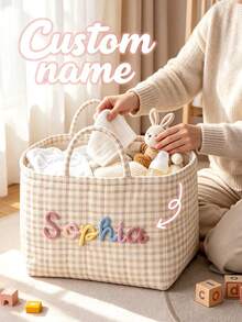 Customized Text Easter Basket, Personalized Easter Basket, Customized Bunny Basket,Easter Holiday Decor, Personalized Easter Basket With Name, Letter Combination Basket, Customized Rabbit Basket - Multicolor - View 9
