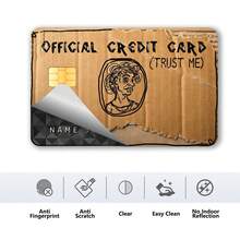 4pcs Fun Cardboard Doodle Credit Card Stickers, Creative Personalized Bank Card Decorative Film Removable No Residue - View 4