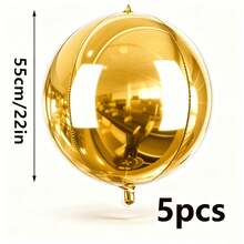 20/10/5/2pcs Silver Inflatable Mirror Reflective 4D Aluminum Foil Balloon Set - Reusable Disco Balloons Suitable For Birthday Party Decor, Holidays, Weddings And Various Events - Multicolor - View 21