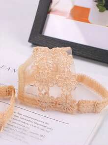 1 Pair High Heel Shoes Lace Trim Shoe Straps, Anti-Slip Heel Fixer, Adjustable Length Shoe Straps - Multicolor - View 5
