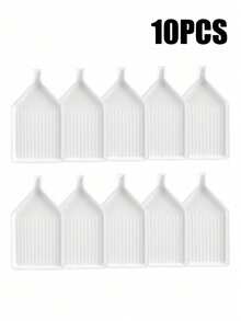 5/10pcs Plastic Diamond Painting Trays, Diamond Bead Sorting Trays, DIY Art Craft Diamond Painting Tool Accessories, Diamond Bead Organizer Trays - White - View 12