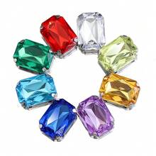 20 buah Rhinestone Akrilik Bentuk Segi Delapan, Persegi Panjang, dan Persegi Panjang Panjang Berwarna-warni, Dijahit Tangan, untuk Pembuatan Perhiasan DIY, Kerajinan Tangan, dan Aksesoris Pakaian. - WAQ0062 - View 5