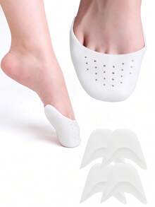 1 Pair/2 Pairs Soft Silicone Toe Pads, Ballet Shoe Insoles, Foot Care Tool, Toe Protection For Dancing Women - White - View 11