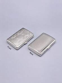 Vintage Metal Cigarette Case, Portable Men's Cigarette Box, Holds 16 100mm Cigarettes, Also Functions As Credit Card Holder/Unisex Wallet - Multicolor - View 7