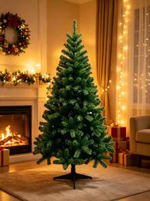 Green Artificial Pine Christmas Tree, Dense Full Foliage, 150/180/210cm Optional With Stable Base For Home Holiday Mall Window Party Decor - Multiple Specifications - View 9