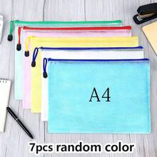 1/4/8/14 Pcs - A4/A3 Size Folder Zipper Bags, Multi-Color Folders, PVC Transparent Document Bags, Size, Suitable For Documents And Miscellaneous Items, School And Office Storage And Organization - Color - View 15