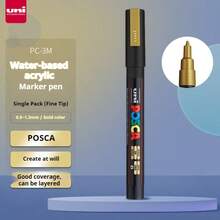UNI NEW PACKAGE Paint Marker Pen Set And Single PC-3M 0.9-1.3mm Water Based Colors Permanent Acrylic Pen Graffiti Art Supplies Back To School - 3M 0.9-1.3MM - View 25