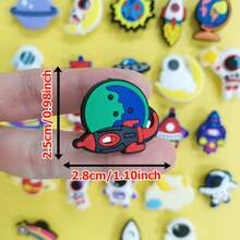 24PCS Astronaut Moon Exploration Shoe Charms, Space Theme, DIY Decor For Shoes & Bags - Multicolor - View 3
