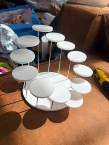 1pc Mini Acrylic Round Cupcake Stand, Jewelry Display Rack, Cake Dessert Stand, Party Decoration Essential, Suitable For Rings, Earrings, Miniature Figurines, Black And Transparent Wedding Accessories (This Product Is Slightly Smaller In Size, Please Refer To The Size Comparison Chart When Purchasing. Wish You A Happy Shopping And A Wonderful Day!) - Multicolor 3 - View 14