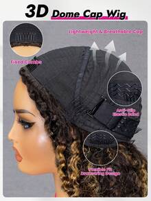 ISEE Hair Wear Go 半頭套 水波紋 彈性貼合 3合1抽繩半頭套 挑染色 直接佩戴免膠水 真人髮 180%密度 14-16吋波波頭 18-28吋常規長度 女士日常佩戴 - S2/30 - 查看 5