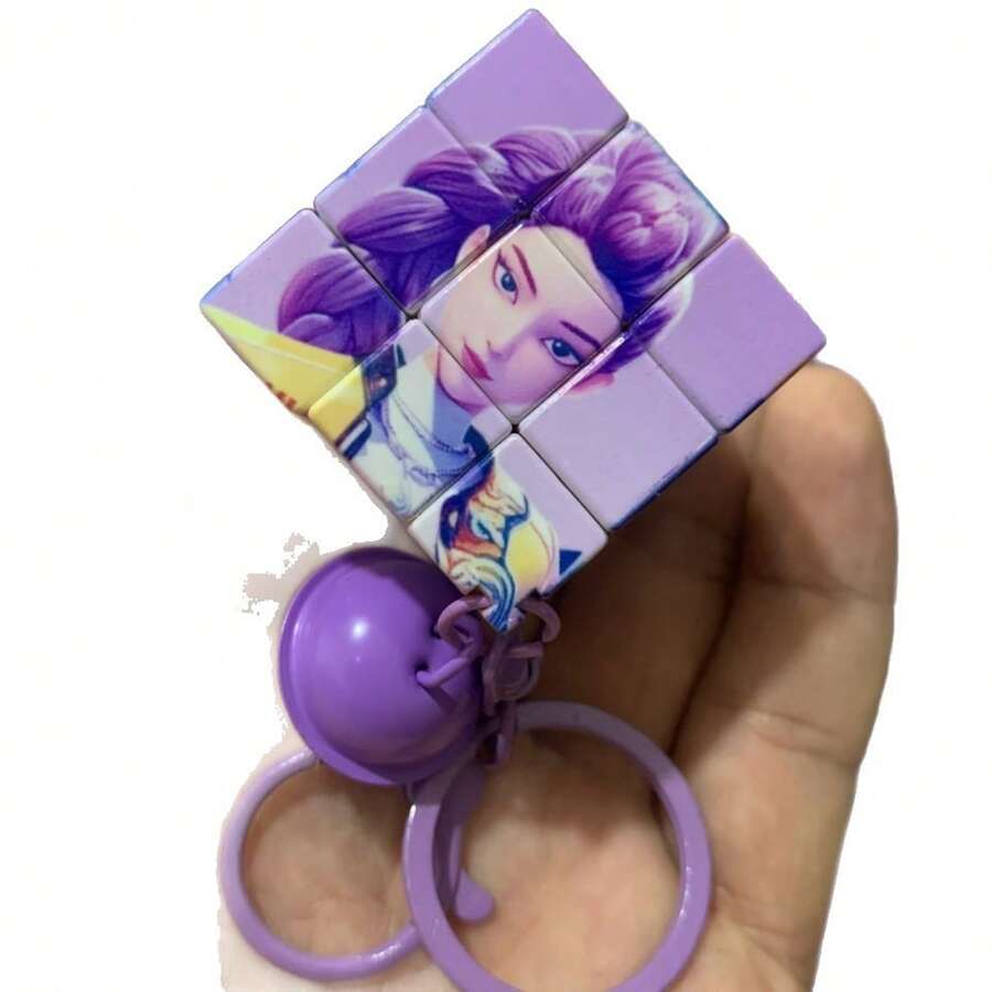 Hasbro 1pc Back To School K-Pop Witch Group Keychain, Mini Magic Cube Bag Charm, Bag Or Backpack Accessory, Also K-Pop Collectible, Prop And Creative Gift For Various Occasions