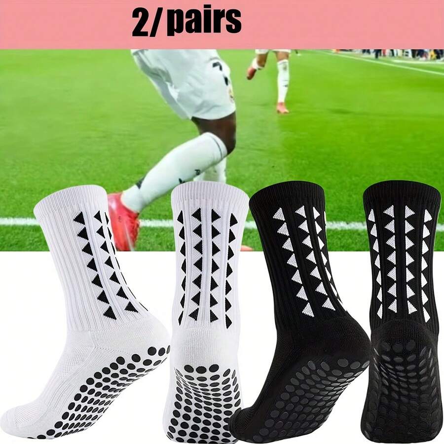 CT TAPESOCKS 2 Pairs Unisex Non-Slip Sports Socks, Suitable For Football, Basketball, Yoga, Size 39-46 - Multicolor - View 1