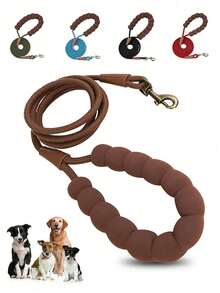 1 Pc Foam Handle Dog Leash, High-Density Woven Nylon Rope, Zinc Alloy Clasp, Suitable For Pet Collars With Rings And Pet Harnesses. - Multicolor - View 2