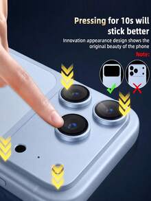 1Pack Camera Lens Protector Compatible With Iphone 18 Pro/18Promax [Keep Original Shooting], Scratch-Resistant, 9H Ultra-Thin Tempered Glass & Aviation Aluminum Alloy Camera Guard-Glacier Blue - Light Blue - View 3