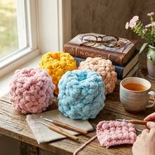 Super Soft Yarn Balls, Suitable For Making Warm Handmade Blankets, Cushions, Carpets, Coats, Vests, Crafts, Storage Baskets, Hats And Scarves. 100% Polyester Material, 4 Pieces Per Bag, Weight - Multicolor - View 2