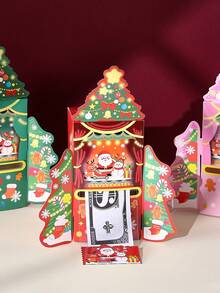 All-In-One Pull-Out Christmas Gift Box - Santa Claus Surprise Money Box, Fun DIY Storage Box; Perfect As A Christmas And Holiday Party Gift For Friends And Family, Or For Christmas Decoration, Party And Holiday Celebration. - View 3