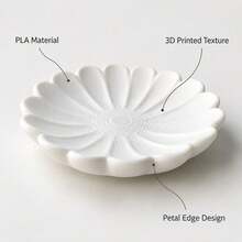 1 buah Baki Berbentuk Bunga Cetak 3D, Wadah Penyimpanan Perhiasan Bahan PLA, Desain Kelopak Putih Keseluruhan dengan Tepi Kelopak 3D Bulat, Tekstur Riak Melingkar Halus di Tengah, Gaya Minimalis dan Lembut, Cocok untuk Gaya Ins, Dekorasi Rumah Minimalis, Baki Penyimpanan Meja untuk Anting, Cincin, Kalung, Gelang, Kunci, dan Perhiasan Lainnya, Gaya Manis dan Mandiri, Penyimpanan dan Pengorganisasian Gaya Nordik - MultiWarna - View 8