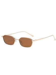 2pcs Men's Square Metal Decorative Fashion Glasses - Multicolor - View 4