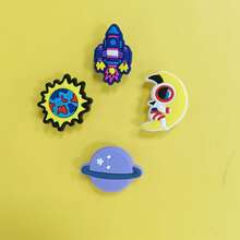 24PCS Astronaut Moon Exploration Shoe Charms, Space Theme, DIY Decor For Shoes & Bags - Multicolor - View 6