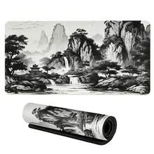 Chinese Style Landscape Mouse Pad, Big Tree Mountain Desktop Mat, Oversized Anime Gaming Keyboard Pad, Non-Slip Rubber Base, Extended Desktop Protective Mat, Suitable For Home Office - View 10