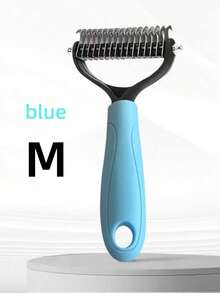 1pc Stainless Steel Pet Deshedding Comb, Suitable For Cats And Dogs, Double-Sided Undercoat Rake, Easily Remove Knots And Tangles, Suitable For Long-Haired And Thick-Haired Pets, Efficient Deshedding Brush - Multicolor - View 12