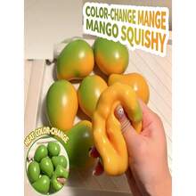 Handmade Crispy Mango Squeeze Ball, Color-Changing Mango Stress Ball, ASMR Sensory Stress Relief Toy - Multicolor - View 1