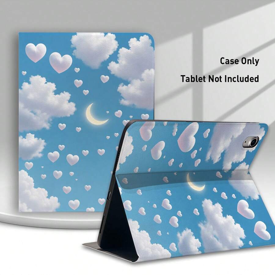 Cloud, Moon, Heart UV Printed Flat Pattern, Dreamy Girl Style. Suitable ...