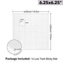 8.25" X 8.25" Grid Low-Tack Sticker Pad For Stamping, Stenciling, Dyeing, Transparent Polymer Crafts, Low-Tack Pad, Stamping Pad, Fixing Stamping, Mixed DIY Projects, Paper, Cards, Paper Scrapbooking - A - View 13