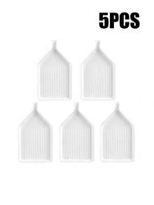5/10pcs Plastic Diamond Painting Trays, Diamond Bead Sorting Trays, DIY Art Craft Diamond Painting Tool Accessories, Diamond Bead Organizer Trays - White - View 11