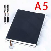 1pc A4/A5 Extra Thick Blank Notebook, Handmade Leather Cover, High Aesthetic & Convenient, Suitable For Sketching, Drawing, Daily Recording, Office, School, Home Use, Back To School Essential - A - View 13