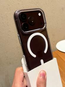 1件裝頂級透明磁吸手機殼,相容 iPhone 18 Pro Max 18 17 Pro,支援無線充電,硬 PC 背蓋保護殼 - 透白色 - 查看 2