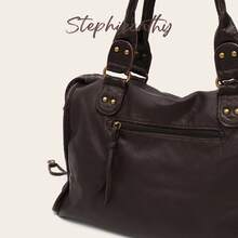 STEPHIECATHY حقيبة كتف نسائية عصرية بطراز ريترو كاجوال كول، مصنوعة من جلد PU ناعم مغسول، مزودة بسحاب إغلاق وجيوب سحابية، بتصميم نسيجي زخرفي، سعة كبيرة تناسب لابتوب 13 بوصة، حزام كتف قابل للتعديل، حقيبة كتف متعددة الاستخدامات للنساء للجامعة والسفر والحياة اليومية، بطراز Y2K وبوهيمي، حقيبة نسائية موضة 2000، حقيبة نسائية كبيرة جديدة، حقيبة تسوق نسائية جديدة، هدية نسائية - قهوة بني - مشاهدة 8