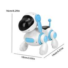 Perro robótico interactivo y educativo para niños, un juguete electrónico que puede caminar, gatear, cantar, reproducirúsica, emitir luces y sonidos, y ofrecer diversión y aprendizaje interactivo. - Azul - Ver 4