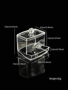 1pc Single/Double Layer Cylindrical/Square Storage Can, Desktop Organizer For Beauty And Nail Tools, Cotton Swabs, Cotton Pads, Jewelry And Small Accessories, Cosmetic Storage Tool, Back To School Essential - Clear - View 6