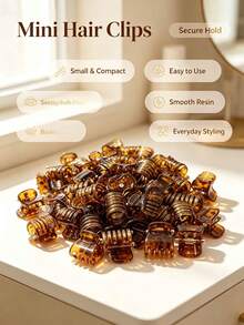 Mixed Color Mini Hair Clips, Strong Grip Decorative Hair Clips, Suitable For Bangs, Women's Daily Hair Accessories, Back To School And Halloween Essentials - Multi-color - View 5
