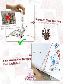 DanSoul 20 Sheets Large Size Romantic Valentine's Day Theme Adult Planner Stickers, Pre-Cut 3 Materials Waterproof Matte PET And Paper Sticker Set, Aesthetic Scrapbook DIY Handmade Art Project Material - Journaling Stickers - View 7