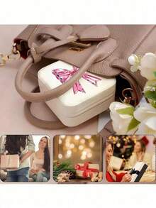 Portable Jewelry Box,Jewelry Storage Box,Jewelry Packaging Gift Box, Necklace Earring Box, High-Capacity Ring Earring Small Jewelry Storage Box - Multicolor - View 9